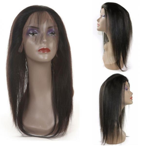 TOP Straight Virgin Hair 360 Lace Frontal with 2 Bundles Peruvian Virgin Hair 8A #4 image