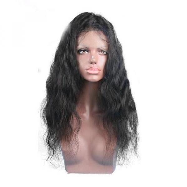 100% Peruvian Virgin Human Hair 360 Lace Frontal Closures Wavy Lace Band Frontal #4 image