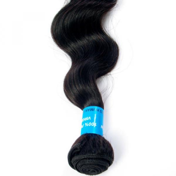 6A 4 Bundles/200g Deep/Body Wave Virgin Peruvian Natural Black Human Hair WWeft #2 image