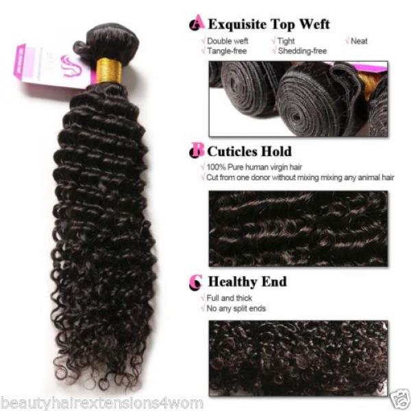 8A Peruvian Remy Hair Deep Wave Human Hair Weft Curly Virgin Hair Bundle 100G #2 image