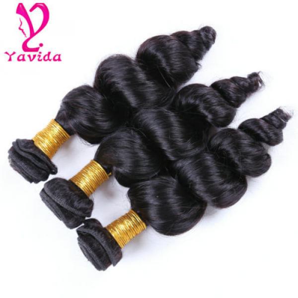 Cheap 7A Virgin Peruvian Loose Wave Human Hair Extensions 3 Bundles Weave 300g #1 image