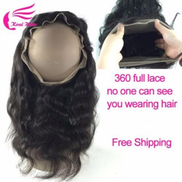 Newest 360 Lace Band Frontal Closure Body Wave Peruvian Virgin Remy Human Hair #2 image
