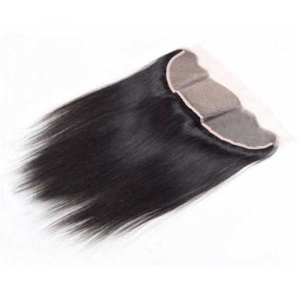 Unprocessed Peruvian Virgin Hair Lace Frontal 13&#034;x4&#034; Straight Silk Base 8&#034;-22&#034; #4 image