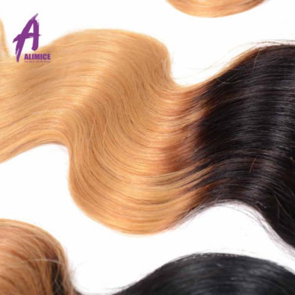 Ombre Body Wave Peruvian Virgin Hair With Closure human hair Extensions 4bundles #4 image