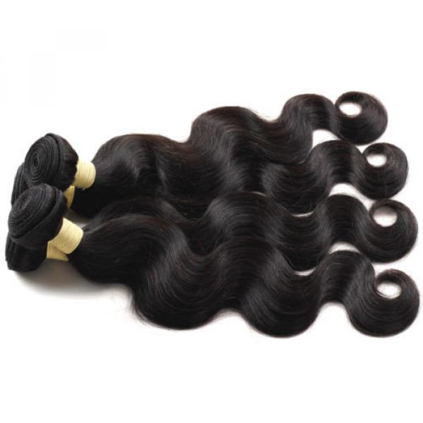 Soft Peruvian Virgin Hair Body Wave With Closure 7A Unprocessed Human Hair Weave #4 image