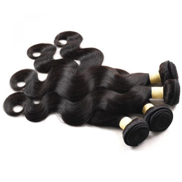 Soft Peruvian Virgin Hair Body Wave With Closure 7A Unprocessed Human Hair Weave #5 image