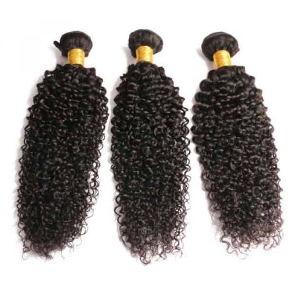 7A Peruvian Virgin Human Hair Wefts Kinky Curly Hair Extensions 300G 14&#034;+16&#034;+18&#034; #2 image