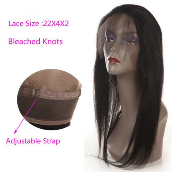 Unprocessed Peruvian Virgin Hair Ear To Ear Full Lace Band Closure Straight Wave #5 image