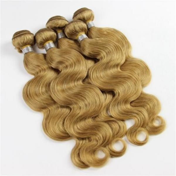 Blonde Peruvian 7A Virgin Human Hair Extension Body Wave Hair Weave Weft 2 PCS #3 image