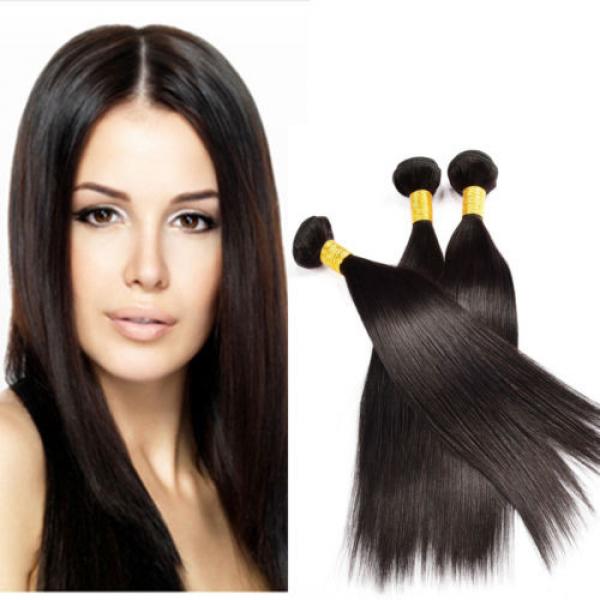 3 Bundles 300g Unprocessed Virgin Hair Peruvian Straight Human Hair Extensions #1 image