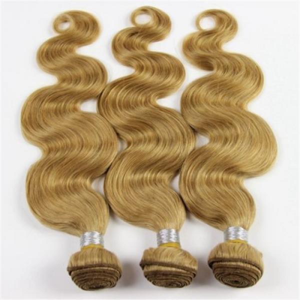 Blonde Peruvian 7A Virgin Human Hair Extension Body Wave Hair Weave Weft 2 PCS #4 image