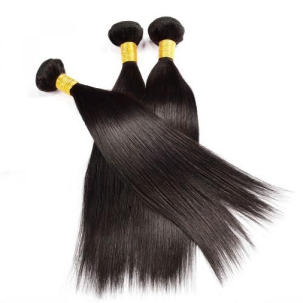 3 Bundles 300g Unprocessed Virgin Hair Peruvian Straight Human Hair Extensions #3 image