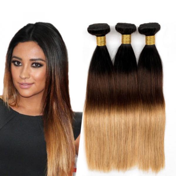 3 Bundles 300g Unprocessed Virgin Hair Peruvian Straight Human Hair Extensions #4 image