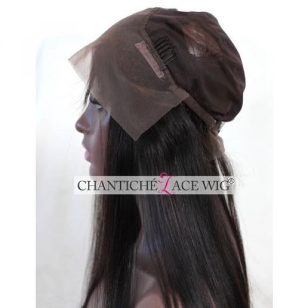 360 Lace Band Frontal Closure Peruvian Virgin Remy Human Hair Extension Straight #5 image