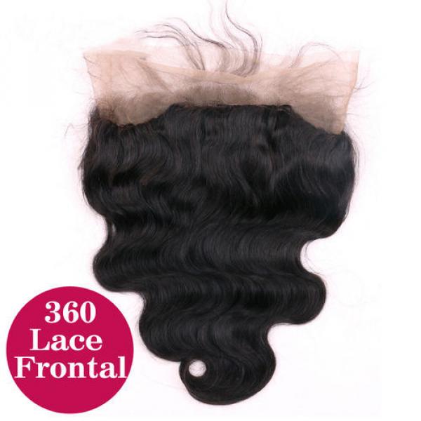 360 Lace Frontal with Bundle Body Wave Peruvian Virgin Hair with Lace Frontal 8A #4 image
