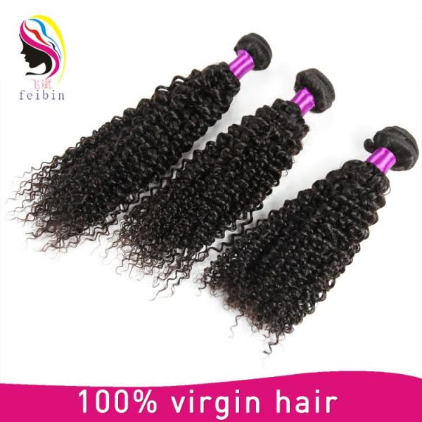 100% virgin remy hair extensions brazilian kinky curl hair #3 image