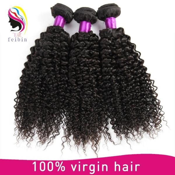 wholesale malaysia hair kinky curly grade 6A hair extension #4 image