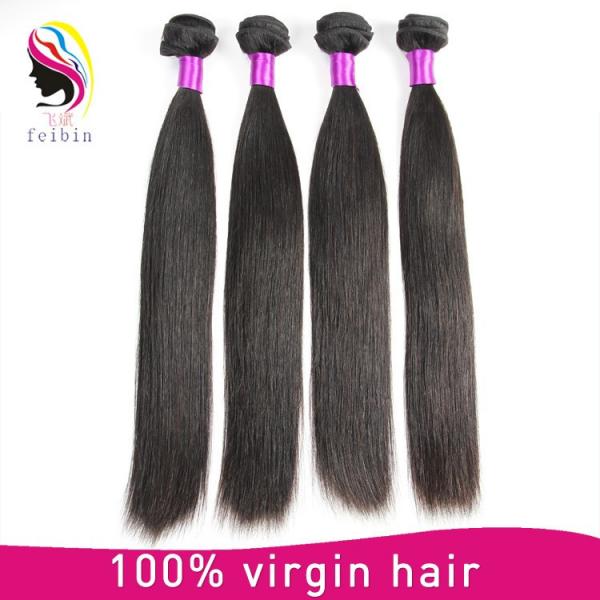 Indian virgin hair straight hair remy hair 100 #1 image