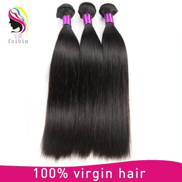 natural color remy straight hair high quality hair weave human hair weaves #1 image