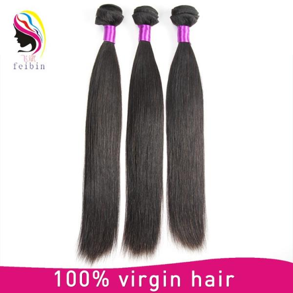 indian virgin hair grade 7a human hair 100% thick bottom straight indian hair #4 image