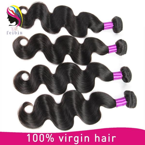 Top quality wholesale price body wave 100% indian human remy hair extensions #4 image