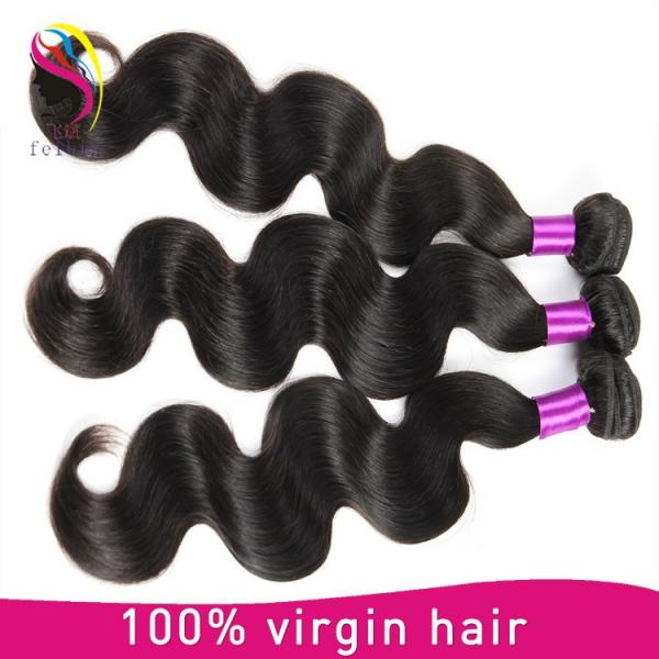 8A Body wave 100% human virgin hair weave for black women body wave virgin indian unprocessed remy hair #3 image