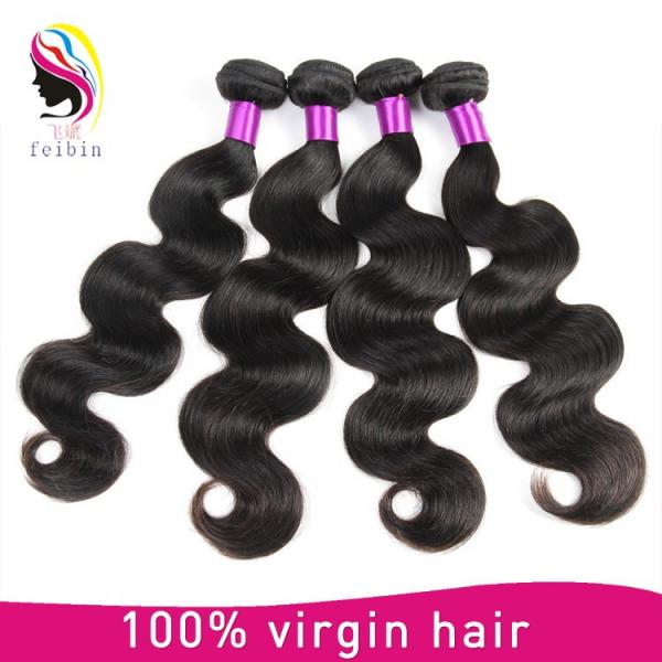 8A Body wave 100% human virgin hair weave for black women body wave virgin indian unprocessed remy hair #4 image