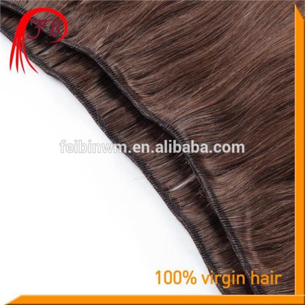 Unprocessed Human Virgin Straight Hair Weft Brazilian Hair Color #2 #5 image