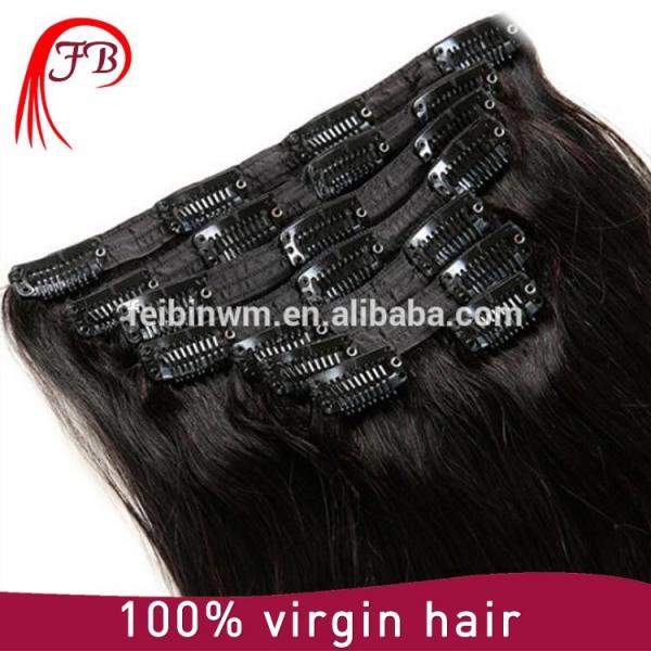 peruvian cheap wholesale price clip in hair extension natural black hair extension #1 image