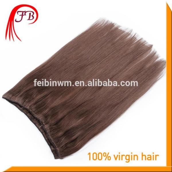 Best Selling 6A Human Remy Straight Hair Weft Color #2 Peruvian Virgin Straight Hair #2 image