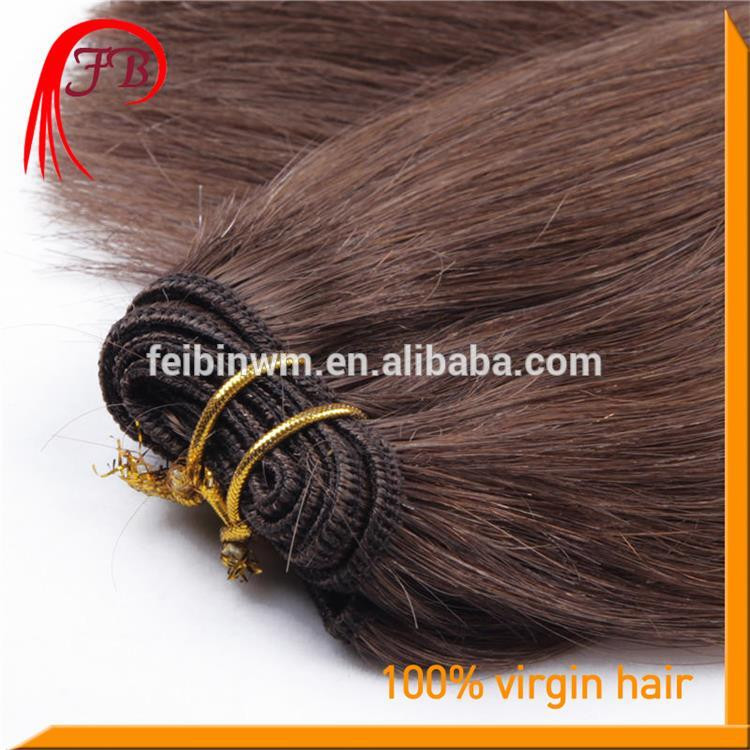 Fashionable 6A 100% Human Virgin Straight Hair Weft Color #2 Sew In Remy Hair Extensions #5 image
