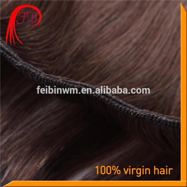 Cheap Human Remy Peruvian Straight Hair Weft Color #2 Peruvian Hair #5 image