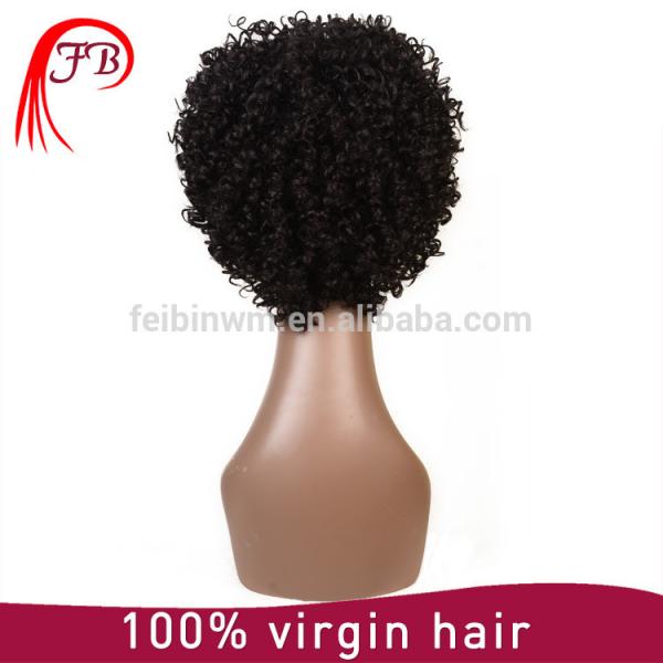 Brazilian Virgin Human Hair Full Lace Short Afro Wigs For Black Women #3 image