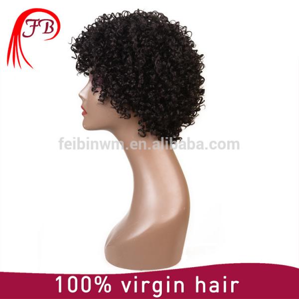 Brazilian Virgin Human Hair Full Lace Short Afro Wigs For Black Women #4 image
