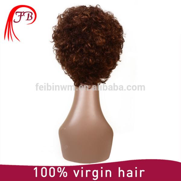 For white Women Brazilian Kinky Curl full lace Human Hair Wig #3 image