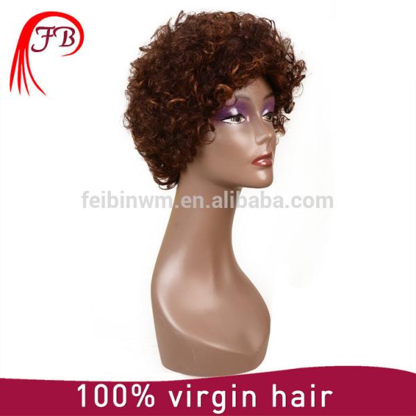 For white Women Brazilian Kinky Curl full lace Human Hair Wig #4 image