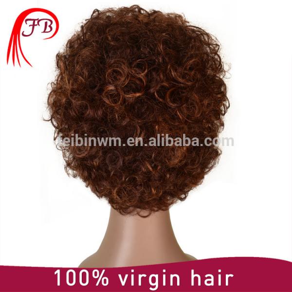 For white Women Brazilian Kinky Curl full lace Human Hair Wig #5 image