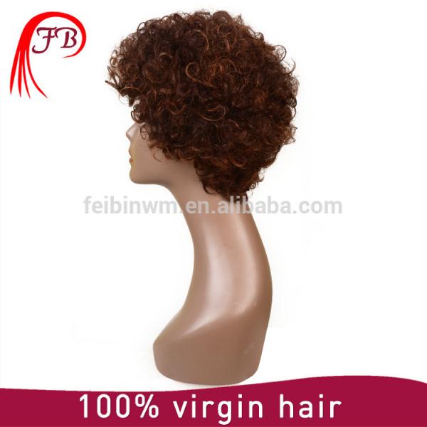 Best Selling Human Hair wig Grade 7A 100% short Curl Full Lace Wig For Black Woman #5 image