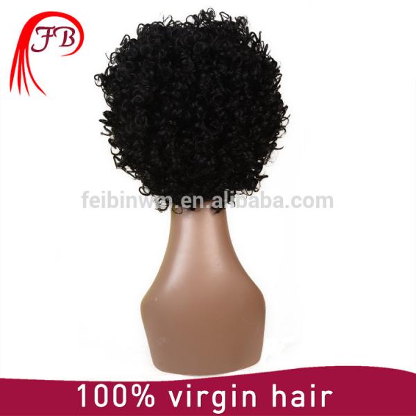 Fashion And Classic Cheap Short Curly full lace Human Hair Wigs For Black Women #4 image