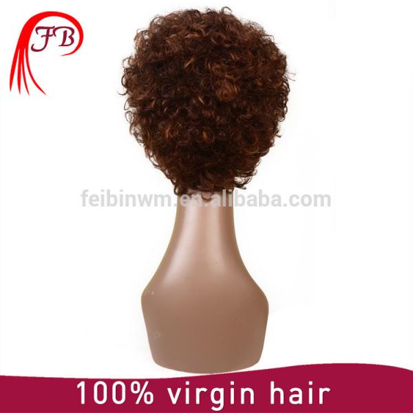 Thick bottom aliexpress short kinky human hair wig braided full lace wigs #3 image