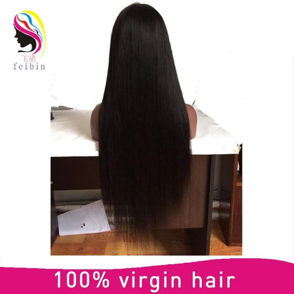 Aliexpress top quality unprocessed virgin hair lace front wig best for Black #1 image