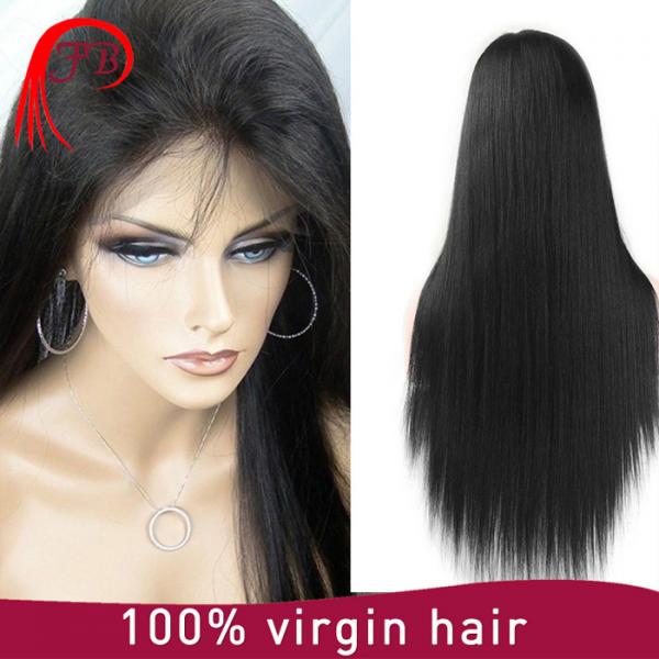 All Colors Wavy straight Texture 100% virgin Human Hair Lace Front Wigs #2 image