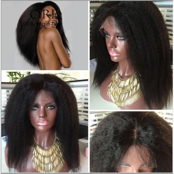 Wholesale remy natural curly virgin human hair wigs for black women #2 image