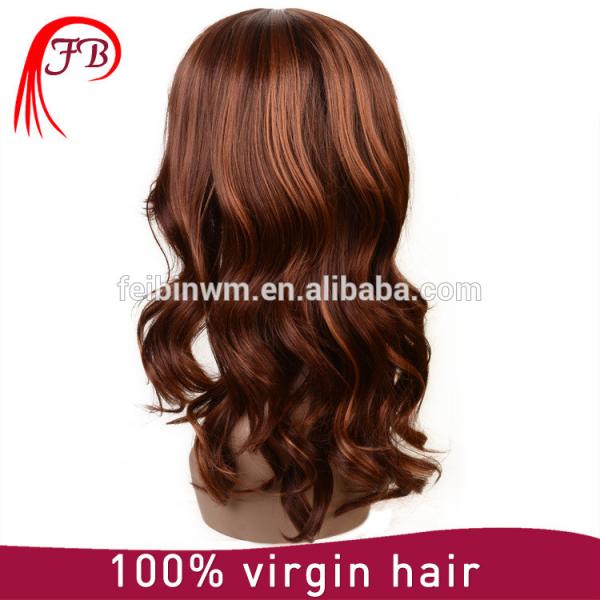 HQ5006 Woman Wig High Quality Unprocessed 7A body wave remy human hair wig #3 image