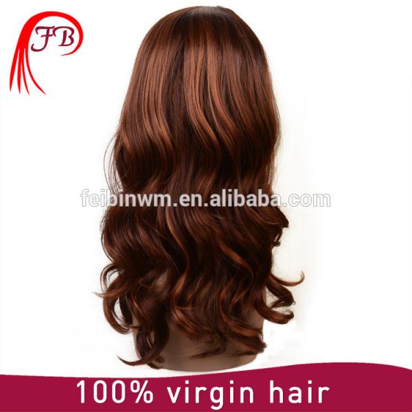 HQ5006 Woman Wig High Quality Unprocessed 7A body wave remy human hair wig #4 image