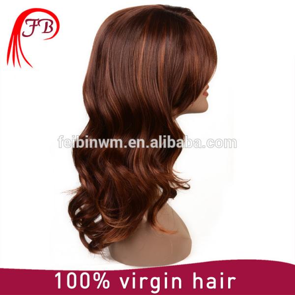 HQ5006 Woman Wig High Quality Unprocessed 7A body wave remy human hair wig #5 image