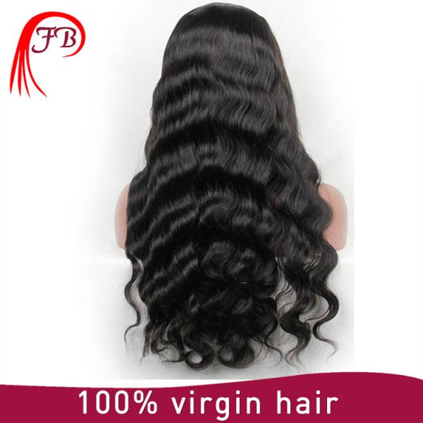 Wholesale glueless lace wig body wave middle part brazilian hair full lace wig with baby hair / Lace front wig #5 image
