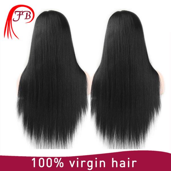 7a 8a grade natual color wholesale natural brazilian hair wigs brazilian virgin hair lace front wig #3 image
