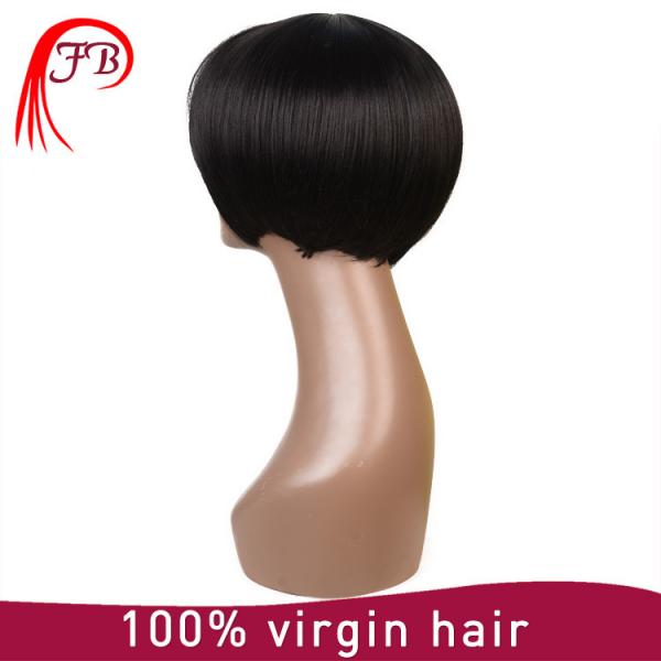 7a 8a grade natual color wholesale natural brazilian hair wigs brazilian virgin hair lace front wig #4 image