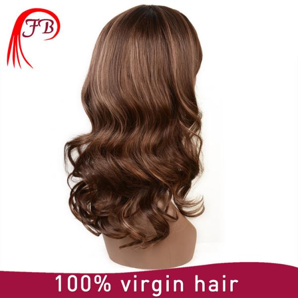 7a 8a grade natual color wholesale natural brazilian hair wigs brazilian virgin hair lace front wig #5 image